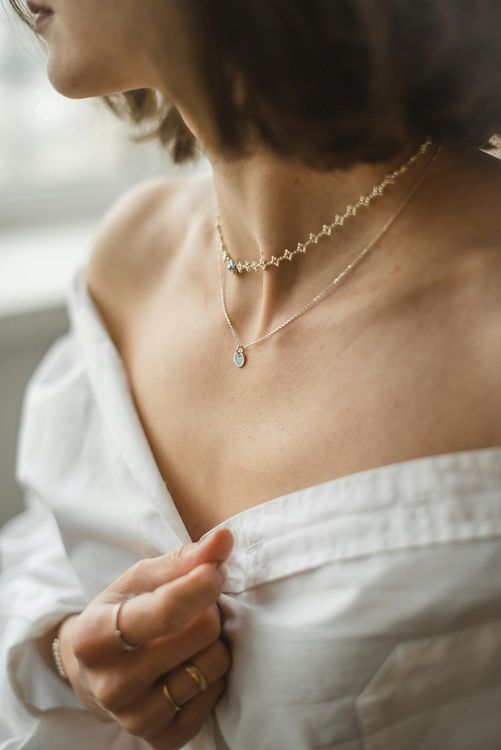 Aqua Marine Solitaire Pendant